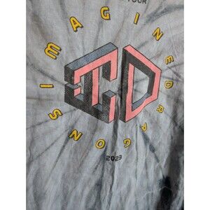 Imagine Dragons Band Radioactive concert World Tour Gray Pink Tie Dye Shirt XL